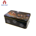 Nice-can Christmas candy chocolate biscuit packaging metal tin jar box China supplier xmas promotion food gift